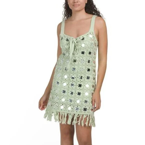 TOCCIN Brinkley Mirror Laced Up Mini Dress - Picture 5 of 5